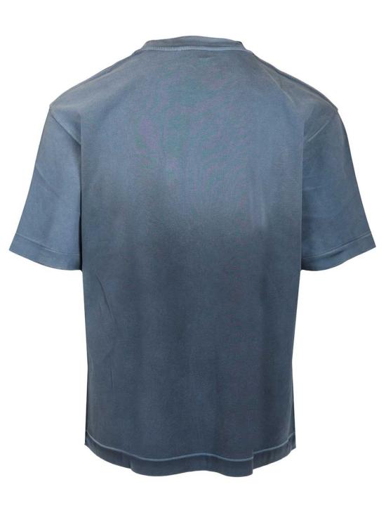  오프화이트 반팔 티셔츠 오프 화이트 런드리 스케이트 로고 티셔츠 빈티지 다크 사프 - OFF WHITE