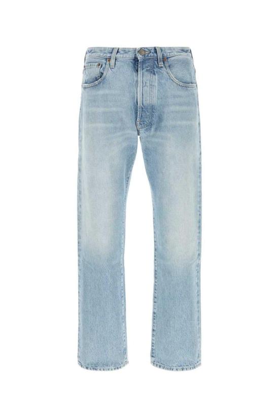  발렌티노 가라바니 데님 팬츠 Valentino Garavani Logo Patch Straight Leg Jeans Denimblulavchiaro