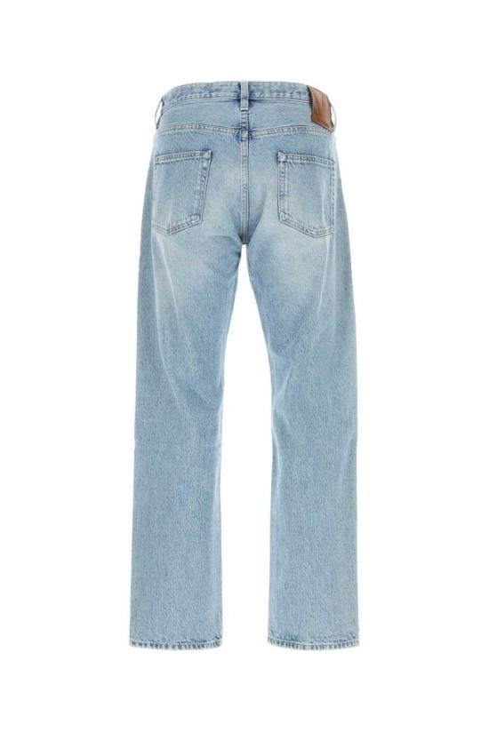  발렌티노 가라바니 데님 팬츠 Valentino Garavani Logo Patch Straight Leg Jeans Denimblulavchiaro - VALENTINO GARAVANI