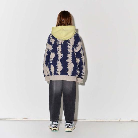  [키즈] 메인 스토리 풀오버 키즈  가디건 스웨터 오트/네이비 - MAIN STORY