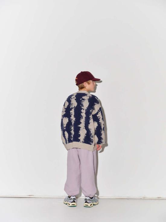  [키즈] 메인 스토리 풀오버 키즈  가디건 스웨터 오트/네이비 - MAIN STORY