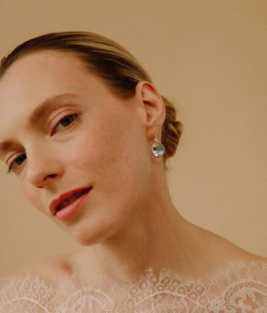  리지 포르투나토 이어링 14K 골드 풀  블루 - LIZZIE FORTUNATO