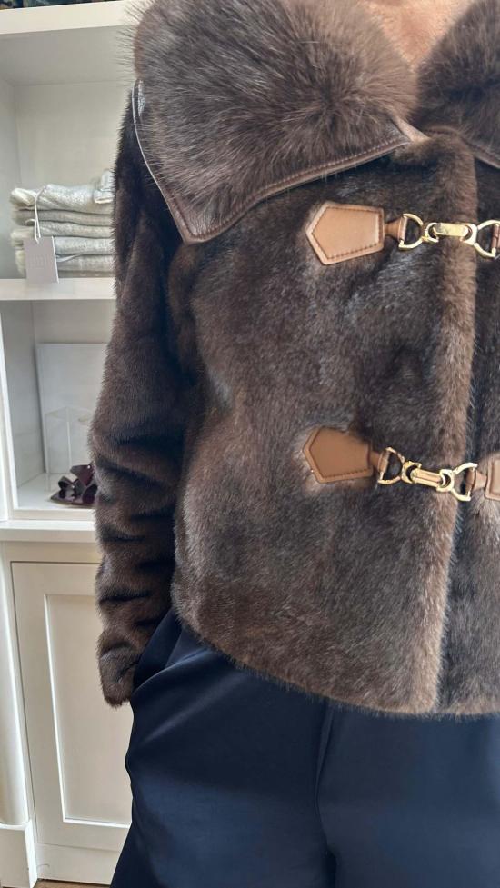  코트 롤랜드 에밀리 인조 모피 재킷 브라운 - OTHER BRANDS