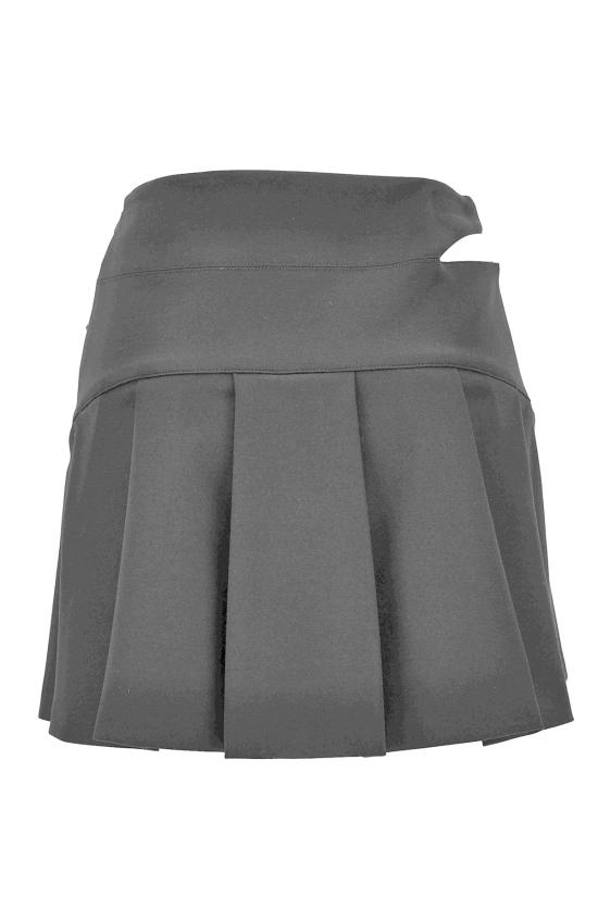  베르사체 숏 스커트 진 쿠튀르 컷아웃 미니 스커트 블랙 - VERSACE