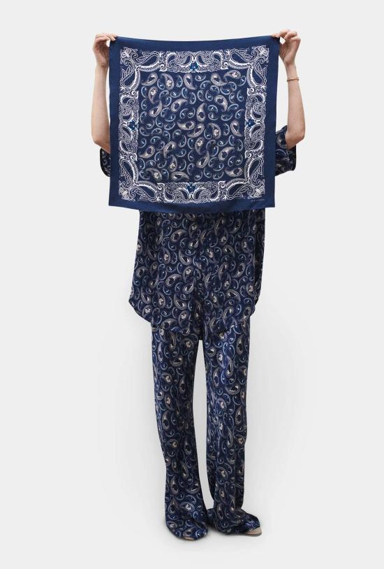  실크 런드리 머플러/스카프 실크 세탁 스카프 하운즈 페이즐리