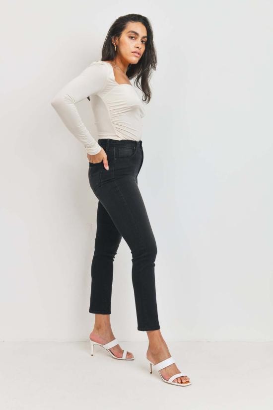  저스트 블랙 데님 데님 팬츠 테이퍼드 스트레이트 - JUST BLACK DENIM