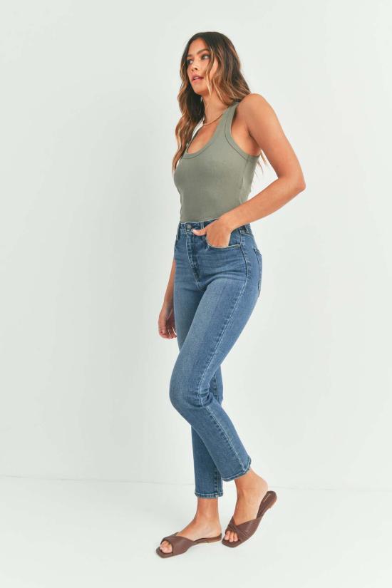  저스트 블랙 데님 데님 팬츠 테이퍼드 스트레이트 - JUST BLACK DENIM