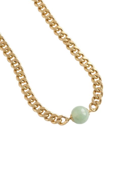  세레 목걸이/팬던트 세리 샬롯 그린 제이드 골드 체인 목걸이 (그린/골드) - SEREE