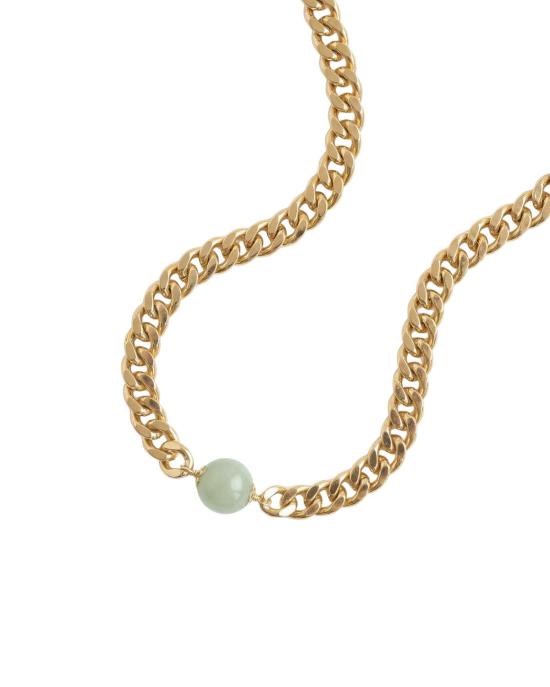 세레 목걸이/팬던트 세리 샬롯 그린 제이드 골드 체인 목걸이 (그린/골드) - SEREE