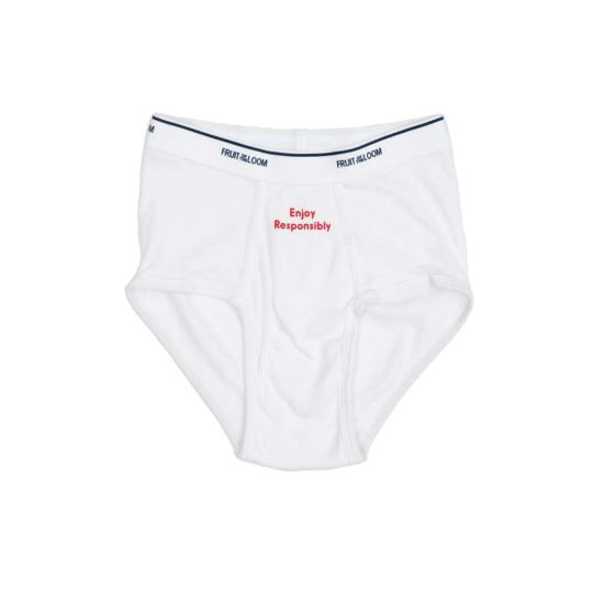  Skim Milk 팬티 탈지유, 책임감 있게 즐기세요. 아빠용 브리프 화이트