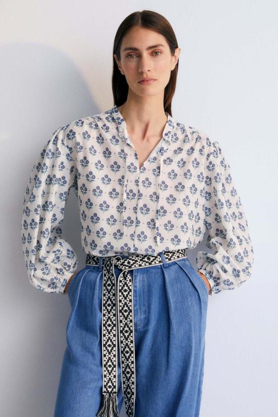  더뉴소사이어티 블라우스 뉴 소사이어티 엘레니  블루 플로럴