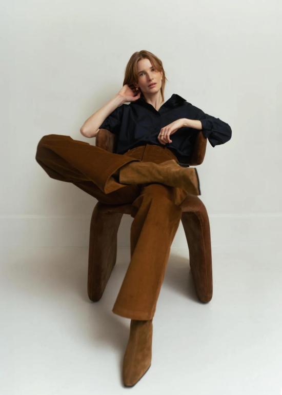  페이퍼 라벨 스트레이트 팬츠 종이 라벨 윌마 팬츠 연갈색 - PAPER LABEL