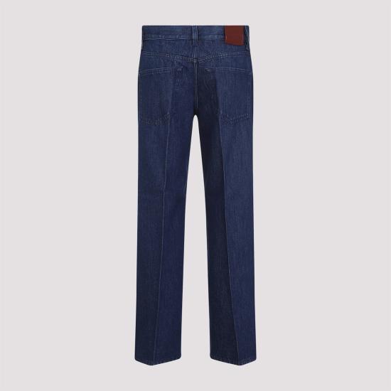  구찌 데님 팬츠 스트레이트 레그 진 다크 블루 - GUCCI