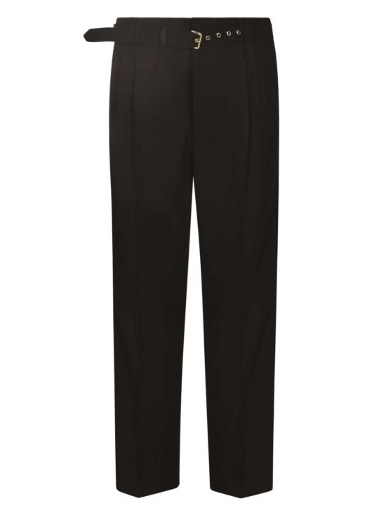  프라다 스트레이트 팬츠 벨티드 테일러드 팬츠 블랙