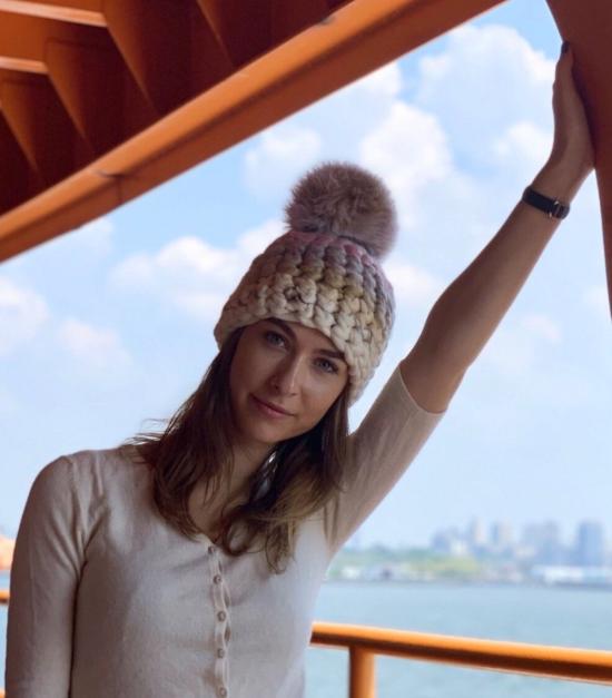  미샤램퍼트 모자 미샤 램퍼트 파스텔 스트라이프 비니 + 블러쉬 XL 폼폼 - MISCHA LAMPERT