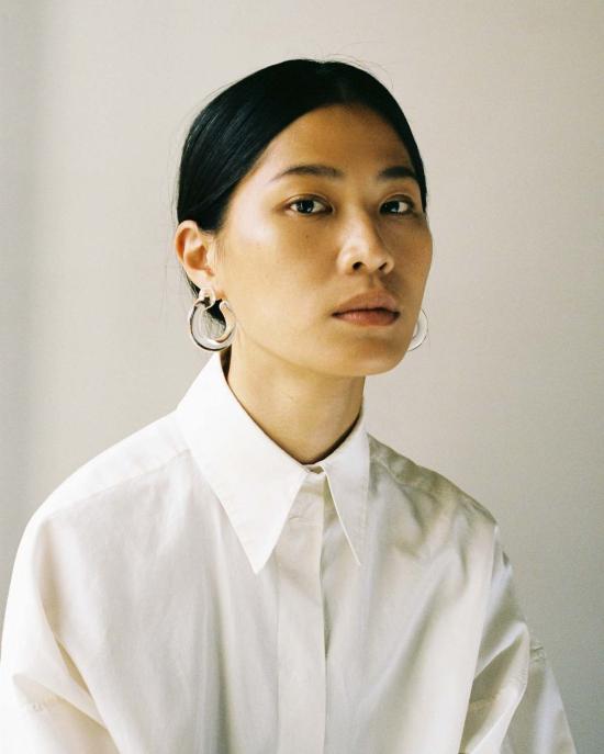  아니카 이네즈 이어링 라지 글래시 후프 클리어 - ANNIKA INEZ