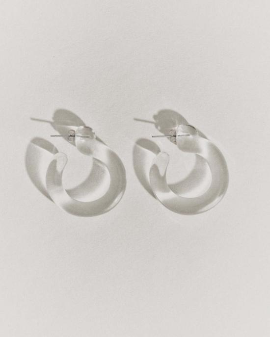  아니카 이네즈 이어링 라지 글래시 후프 클리어 - ANNIKA INEZ