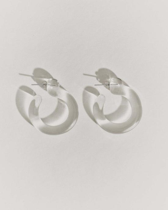  아니카 이네즈 이어링 라지 글래시 후프 클리어 - ANNIKA INEZ