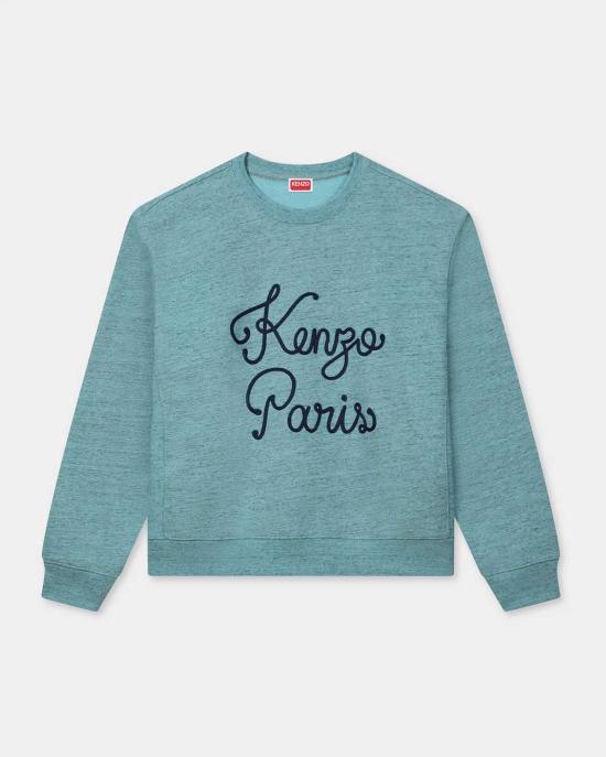  겐조 긴팔 티셔츠 스웨트셔츠 터쿼이즈