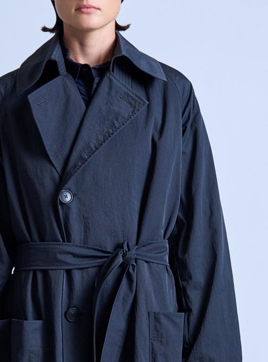  그레이 트렌치 코트 피크드 라펠 - GREI