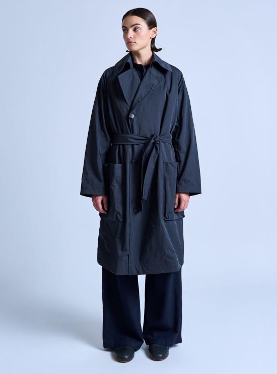  GREI. 트렌치 코트 그레이 피크드 라펠