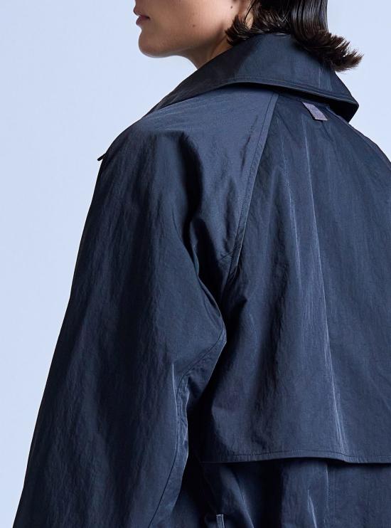  그레이 트렌치 코트 피크드 라펠 - GREI