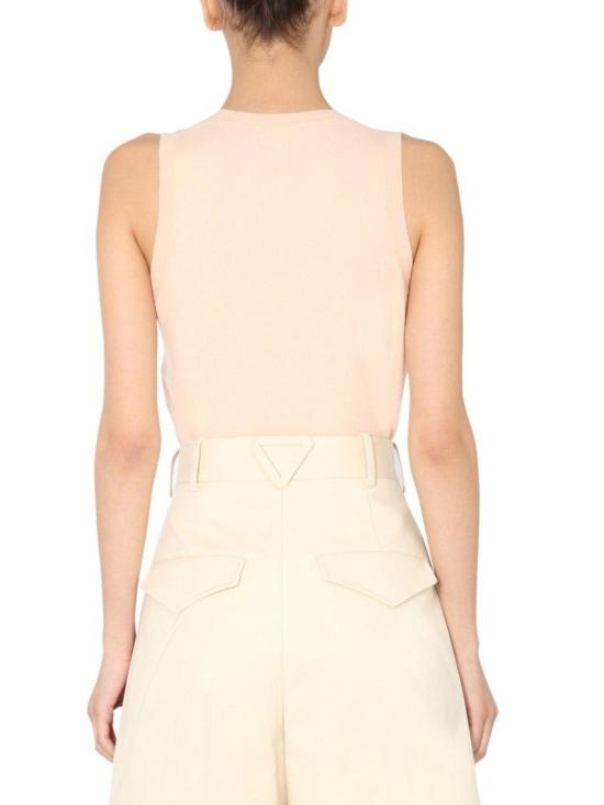  보테가베네타 민소매 티셔츠 보테가 베네타 니트 탱크탑 핑크 - BOTTEGA VENETA