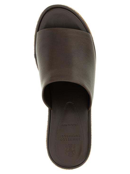 26SS 브루넬로 쿠치넬리 뮬/슬리퍼 MZSLG3213C9122 Brown - BRUNELLO CUCINELLI