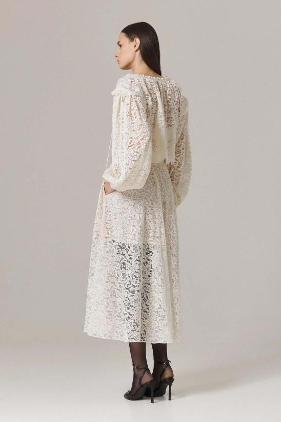  Santicler 롱 원피스 산티클레르 오자나 레이스 드레스 (그로스그레인 아플리케 슈가 장식) - SANTICLER