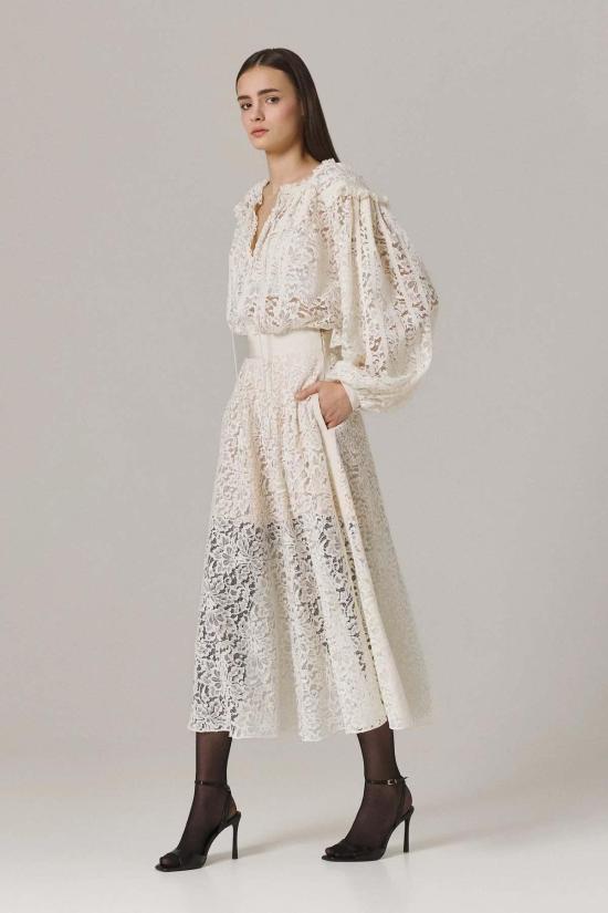  Santicler 롱 원피스 산티클레르 오자나 레이스 드레스 (그로스그레인 아플리케 슈가 장식) - SANTICLER