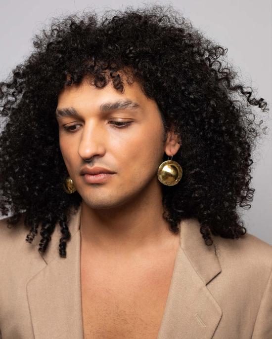  다니 구이라 이어링 골든 메탈 디스크 머천트 - DANI GUIRRA