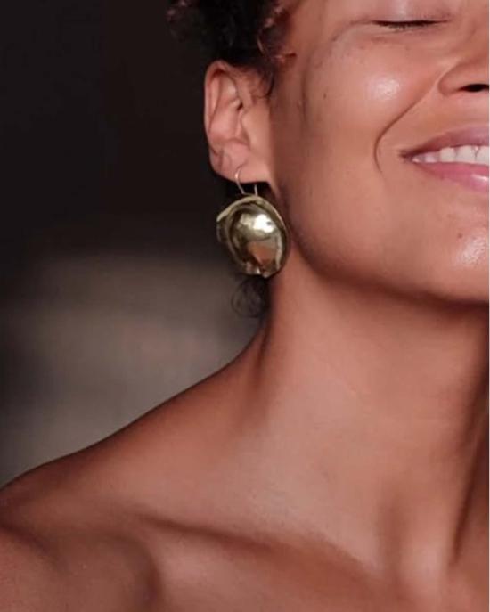  다니 구이라 이어링 골든 메탈 디스크 머천트 - DANI GUIRRA