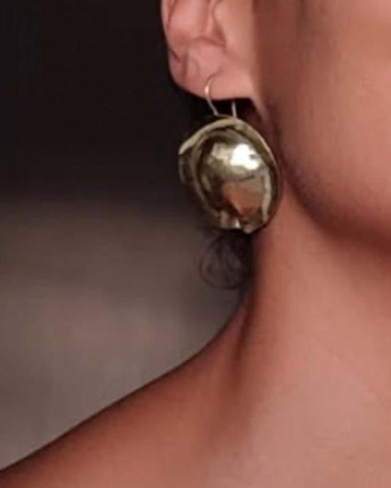  다니 구이라 이어링 골든 메탈 디스크 머천트 - DANI GUIRRA