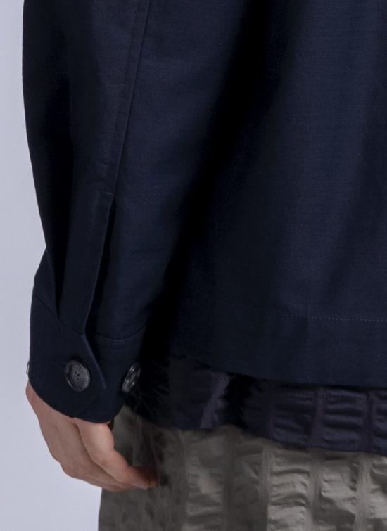  GREI. 자켓 그레이. 텀블드 크레이프 새틴 사진작가 재킷 미드나잇 블루 - OTHER BRANDS