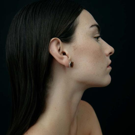  밍유왕 이어링 밍위왕 큐빅  스모키 쿼츠 - MING YU WANG