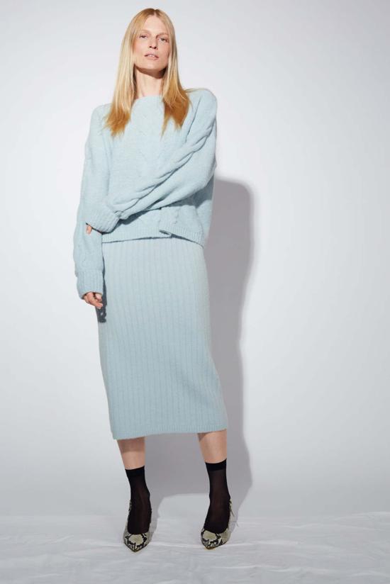  일레븐 식스 미디 스커트 피아 튜브 스커트 민트 - ELEVEN SIX