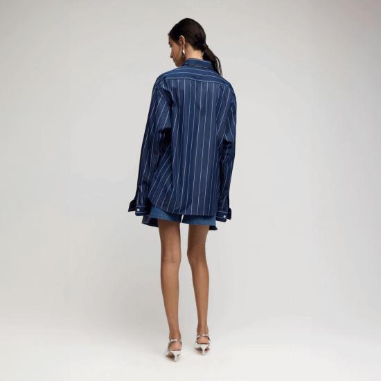  Rentrayage 셔츠 렌트레이지 킹 에디  네이비 핀스트라이프 - OTHER BRANDS