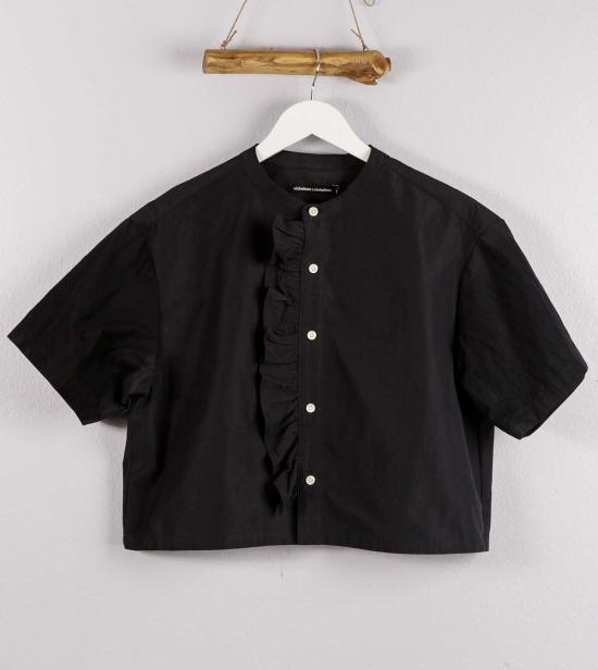  니콜슨&니콜슨 블라우스 니콜슨 & 니콜슨 엠마 W 러플  네이비 - NICHOLSON & NICHOLSON