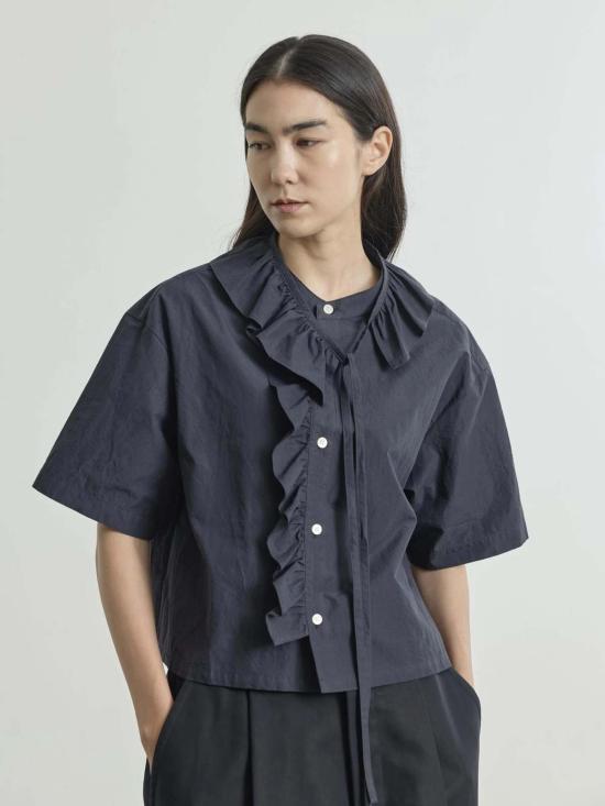  니콜슨&니콜슨 블라우스 니콜슨 & 니콜슨 엠마 W 러플  네이비