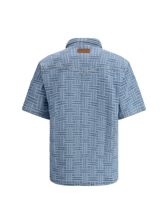  겐조 데님 팬츠 자수 데님 셔츠 (블리치드 블루) - KENZO