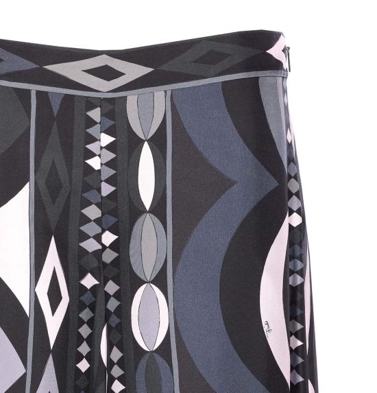  푸찌 스트레이트 팬츠 푸치 와이드 팬츠 페시 프린트 블랙 - PUCCI