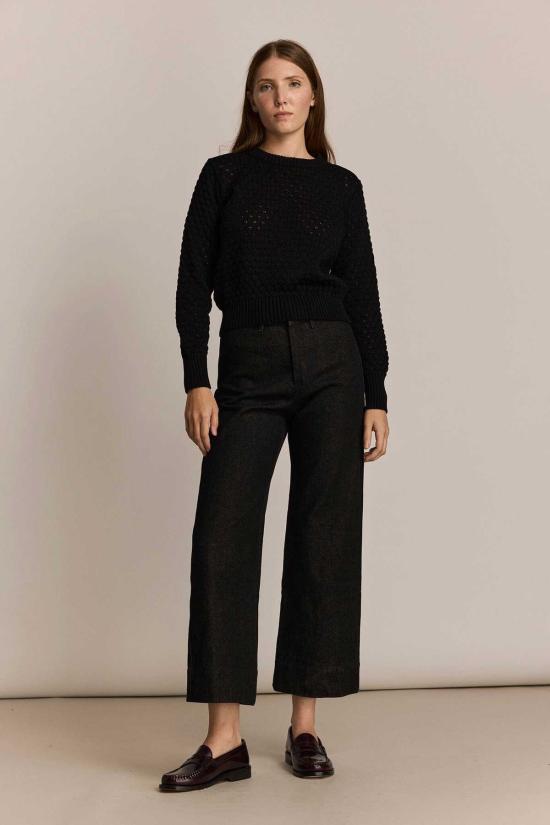  마르샤 팻모스 데님 팬츠 M.Patmos 플릿 팬츠 블랙 데님