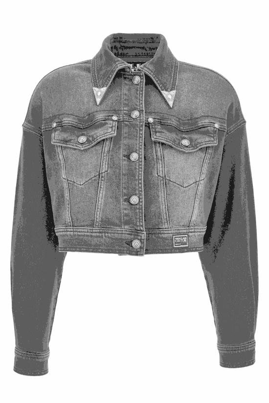  베르사체 데님 자켓 진 쿠튀르 데님 재킷 블랙
