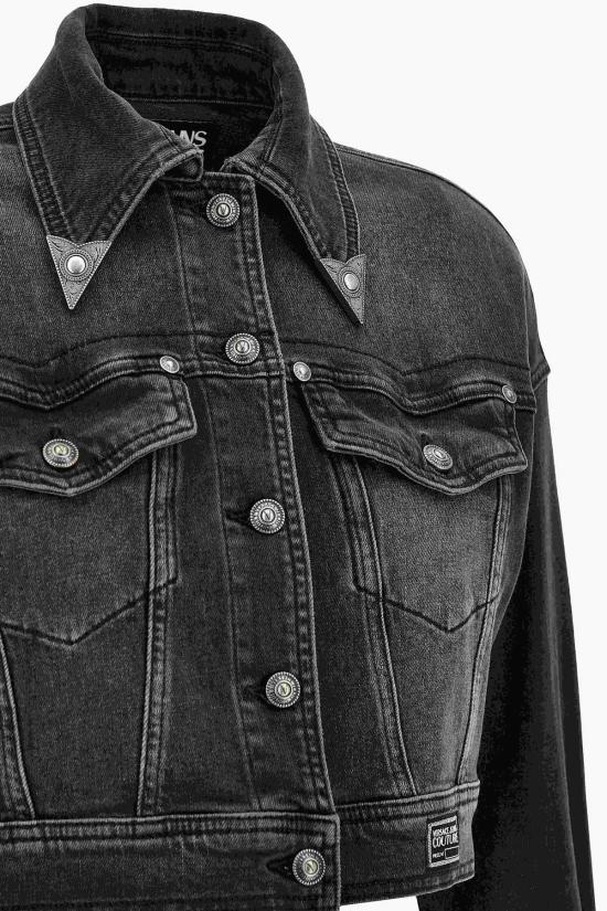  베르사체 데님 자켓 진 쿠튀르 데님 재킷 블랙 - VERSACE
