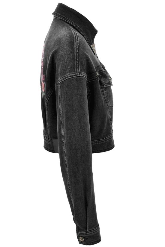  베르사체 데님 자켓 진 쿠튀르 데님 재킷 블랙 - VERSACE