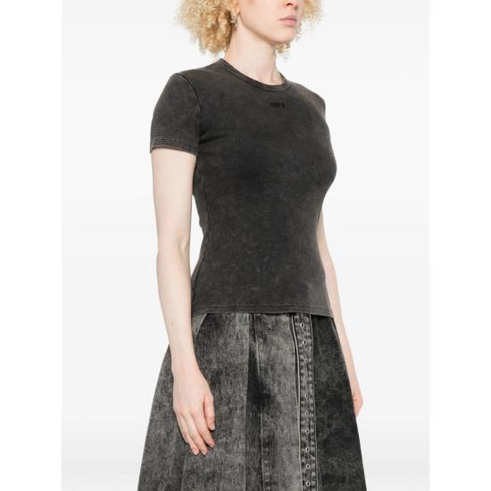  오프화이트 반팔 티셔츠 티셔츠 그레이 - OFF WHITE