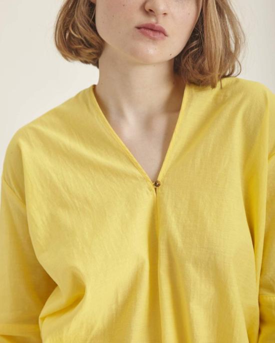  휴머노이드 롱 원피스 로자 맥시 드레스 레몬색 - HUMANOID