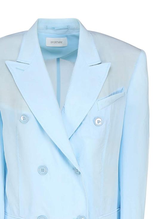  막스마라 수트 자켓 막스 마라 비스코스 소재 라이트 블루 테일러드 블레이저 - MAX MARA