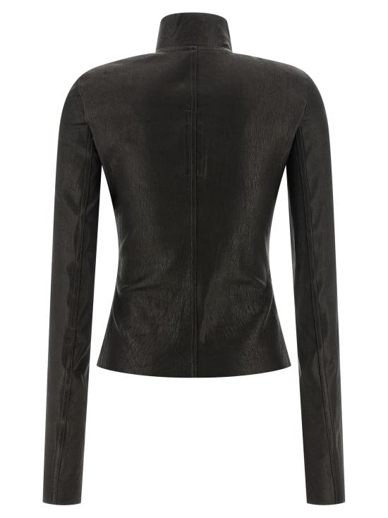 26SS 릭 오웬스 가죽 자켓 RP01F6701LSV09 Black - RICK OWENS