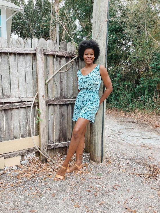  PO-EM 숏팬츠 포엠 비치 하이웨이스트 코튼 쇼츠 인디고 플로어 - OTHER BRANDS